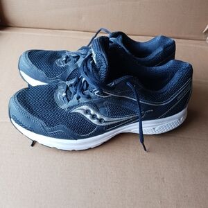 Saucony Men's Cohesion Blue Sneakers Blue SZ 10.5 W Good Condition